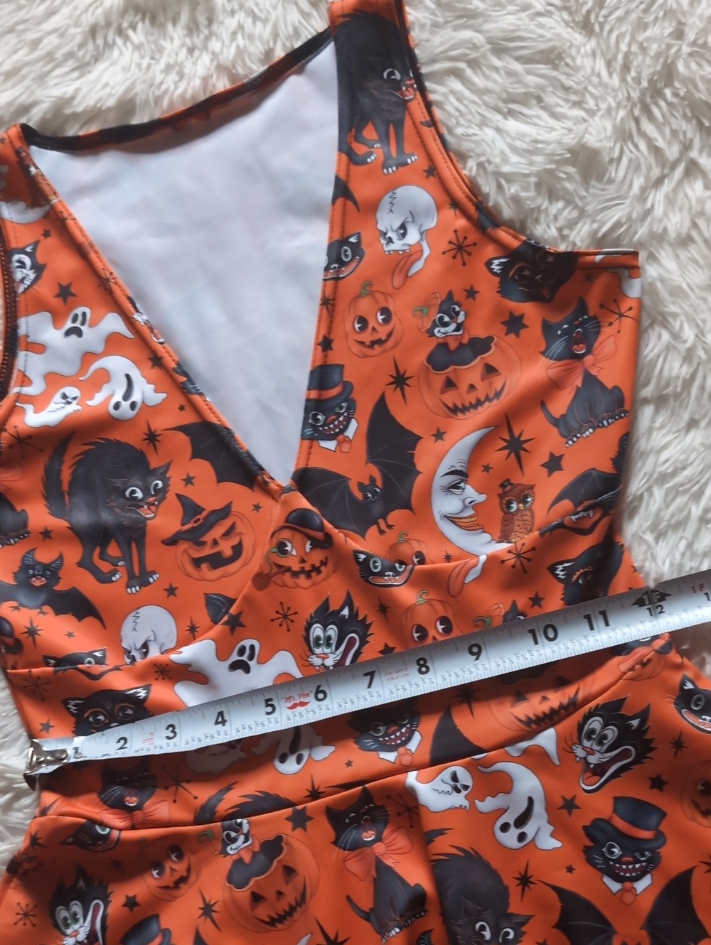 Blackmilk Trick or Treat Pumpkin Orange Retro Halloween Marilyn Dress Small - Picture 11 of 12